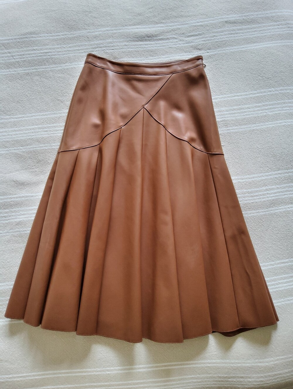 MAEVE Anthropologie Mariska Faux Leather Medi Skirt Sz. 6
